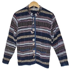 Vintage Flashback Western Button Down Sweater Size Medium 100% Cotton